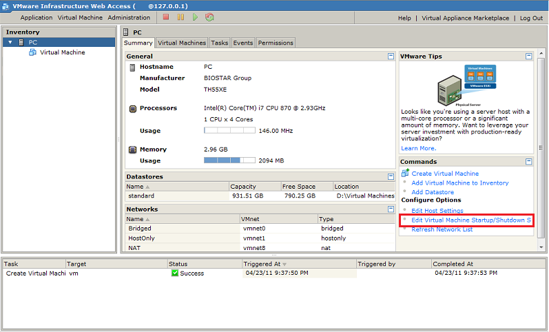 �������� Edit Startup/Shutdown