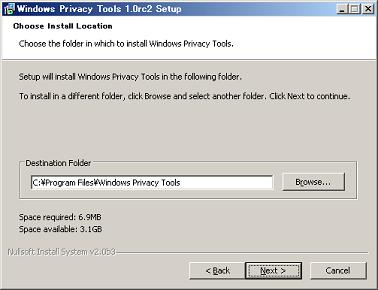 Choose Install Location